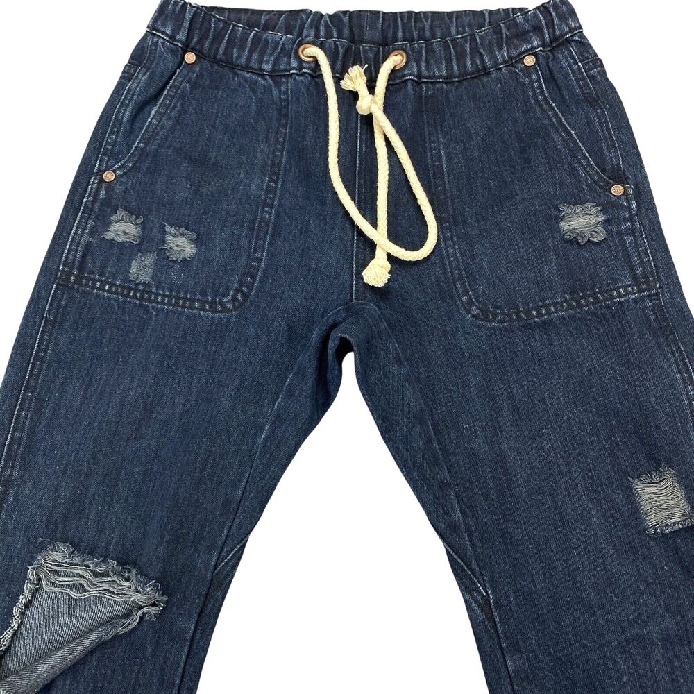 One Teaspoon Shabbies‎ Drawstring Boyfriend Denim Jean Women XS  Destroyed